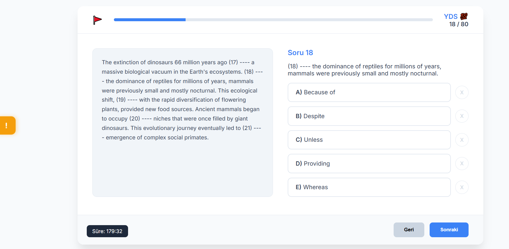 E-YDS Sistem Ekranı 1