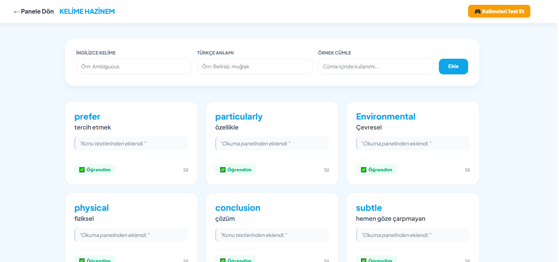 E-YDS Sistem Ekranı 3