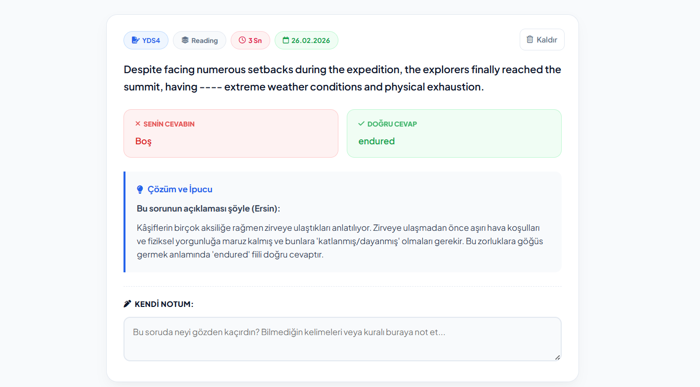 E-YDS Sistem Ekranı 6
